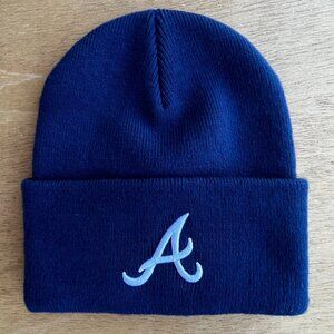 MITCHELL & NESS ATLANTA BRAVES EMBROIDERED BEANIE Men’s Blue NWOT